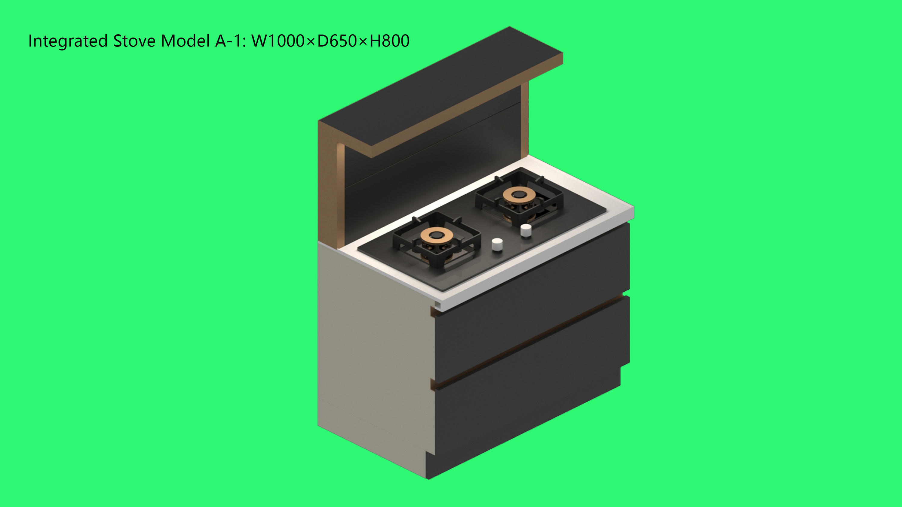 Split Integrated Stove - Model A