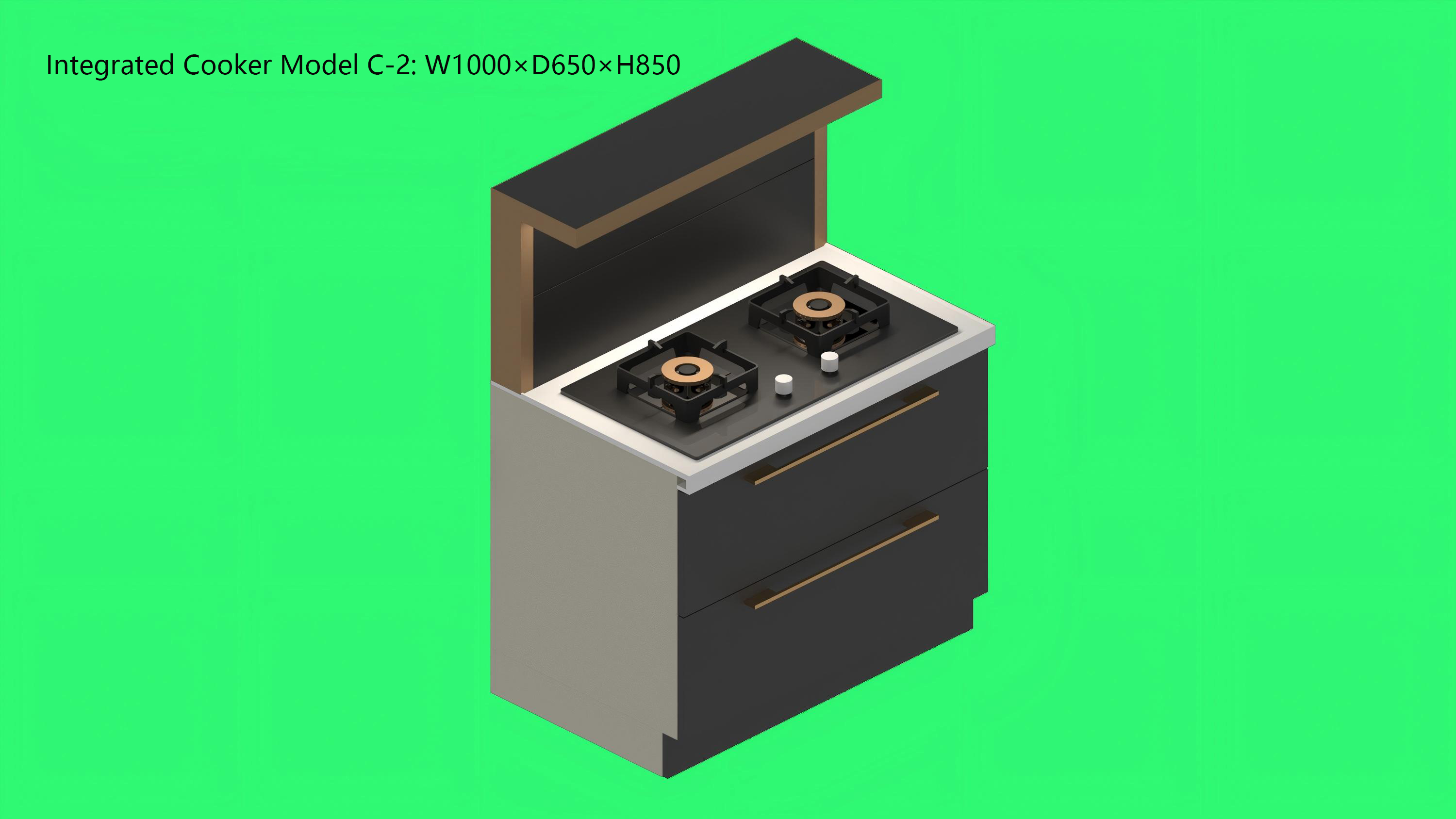 Split Integrated Stove - Model C