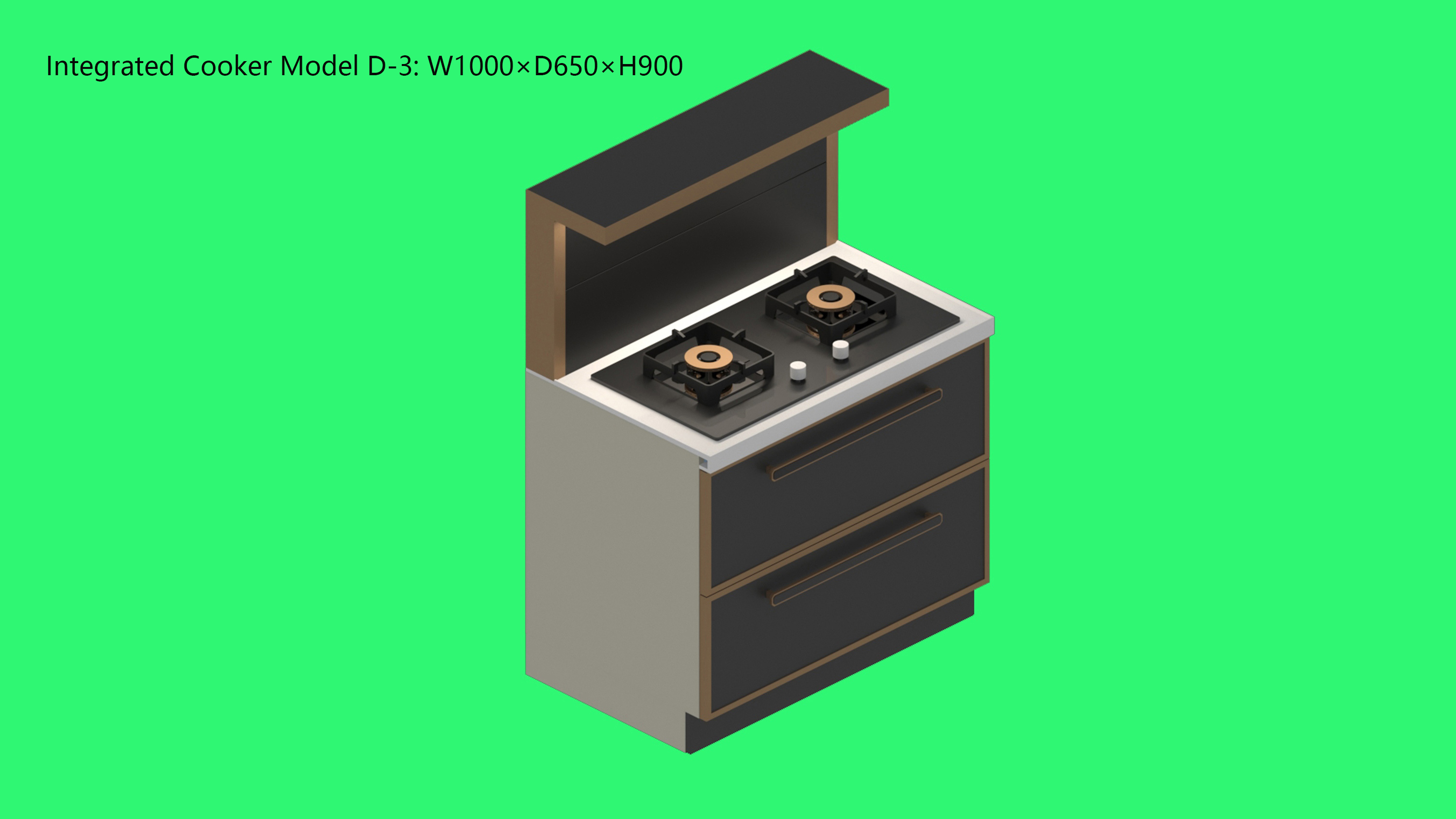 Split Integrated Stove - Model D