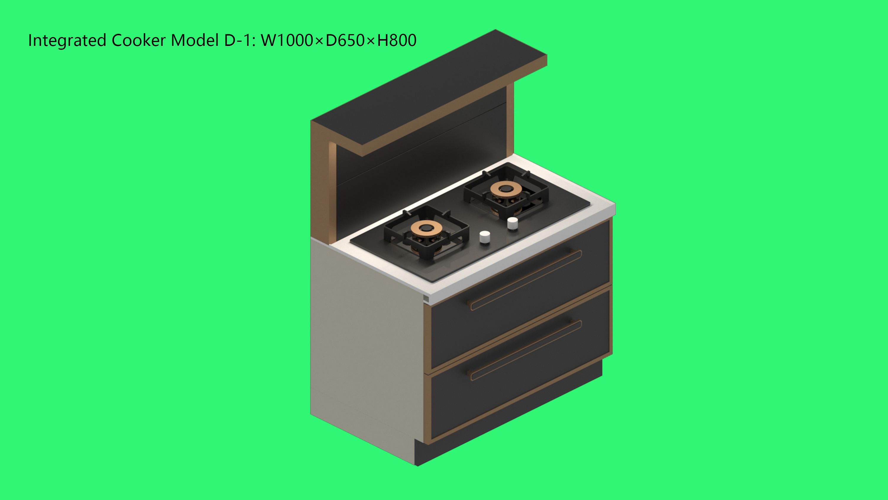 Split Integrated Stove - Model D