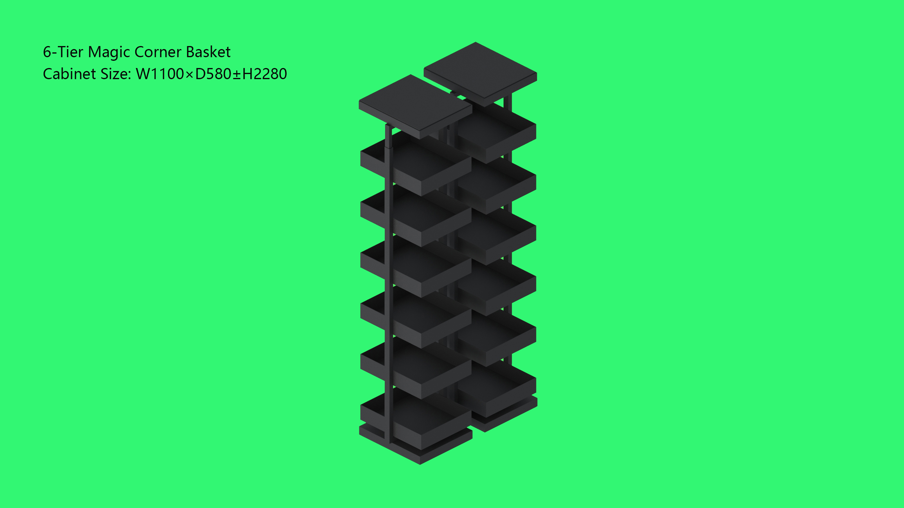 Six-tier Magic Corner Basket-A