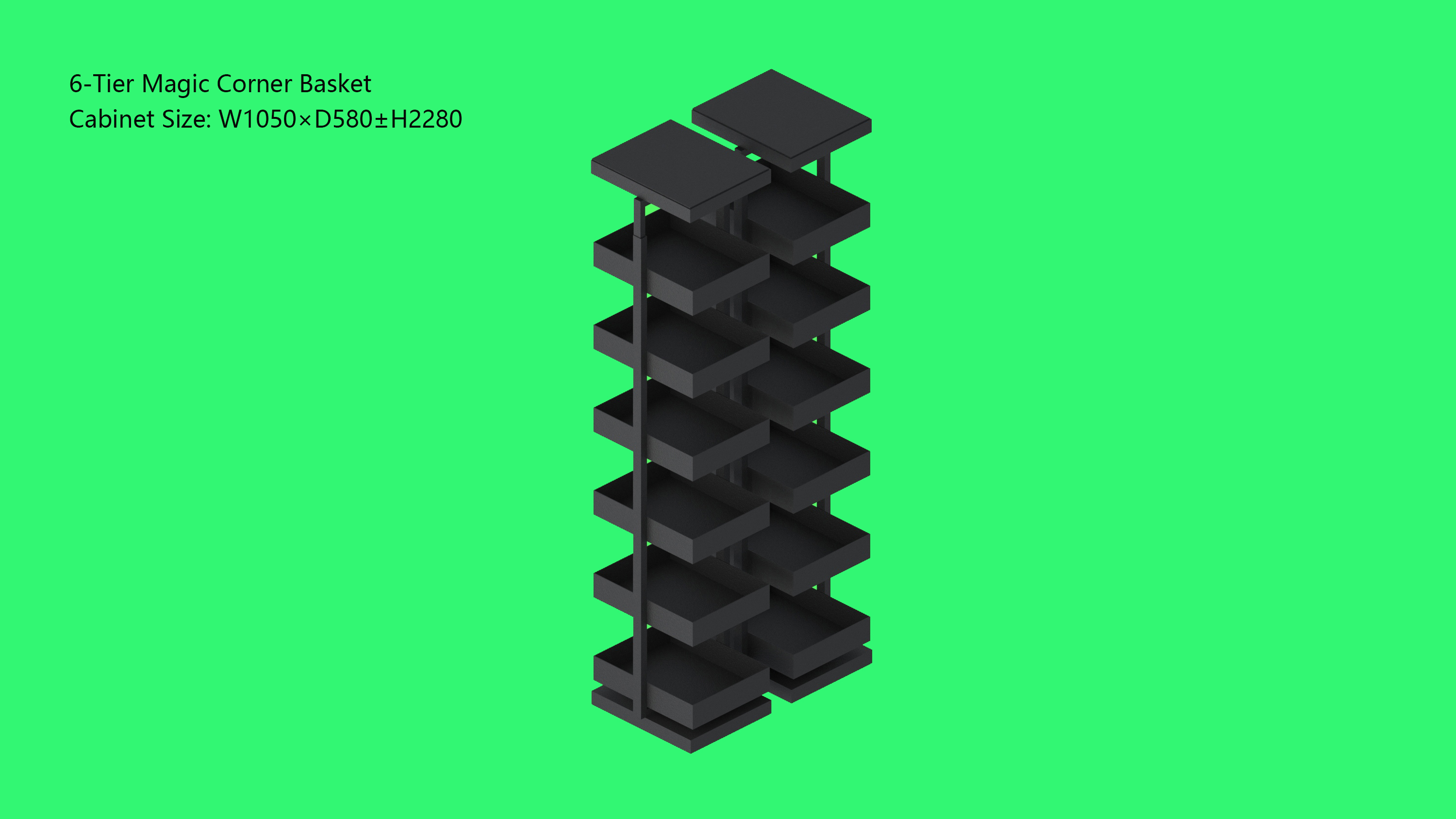 Six-tier Magic Corner Basket-A