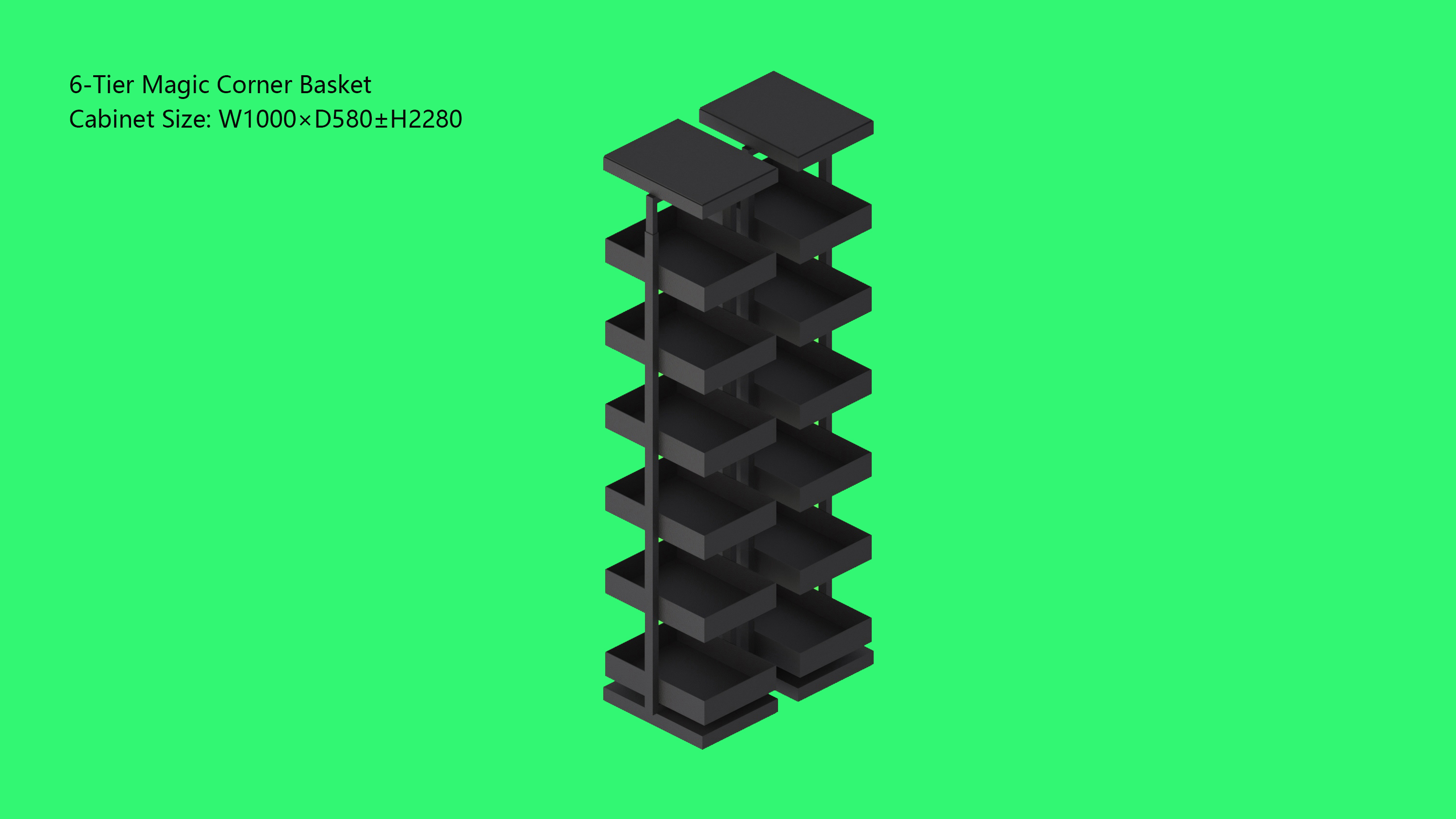 Six-tier Magic Corner Basket-A