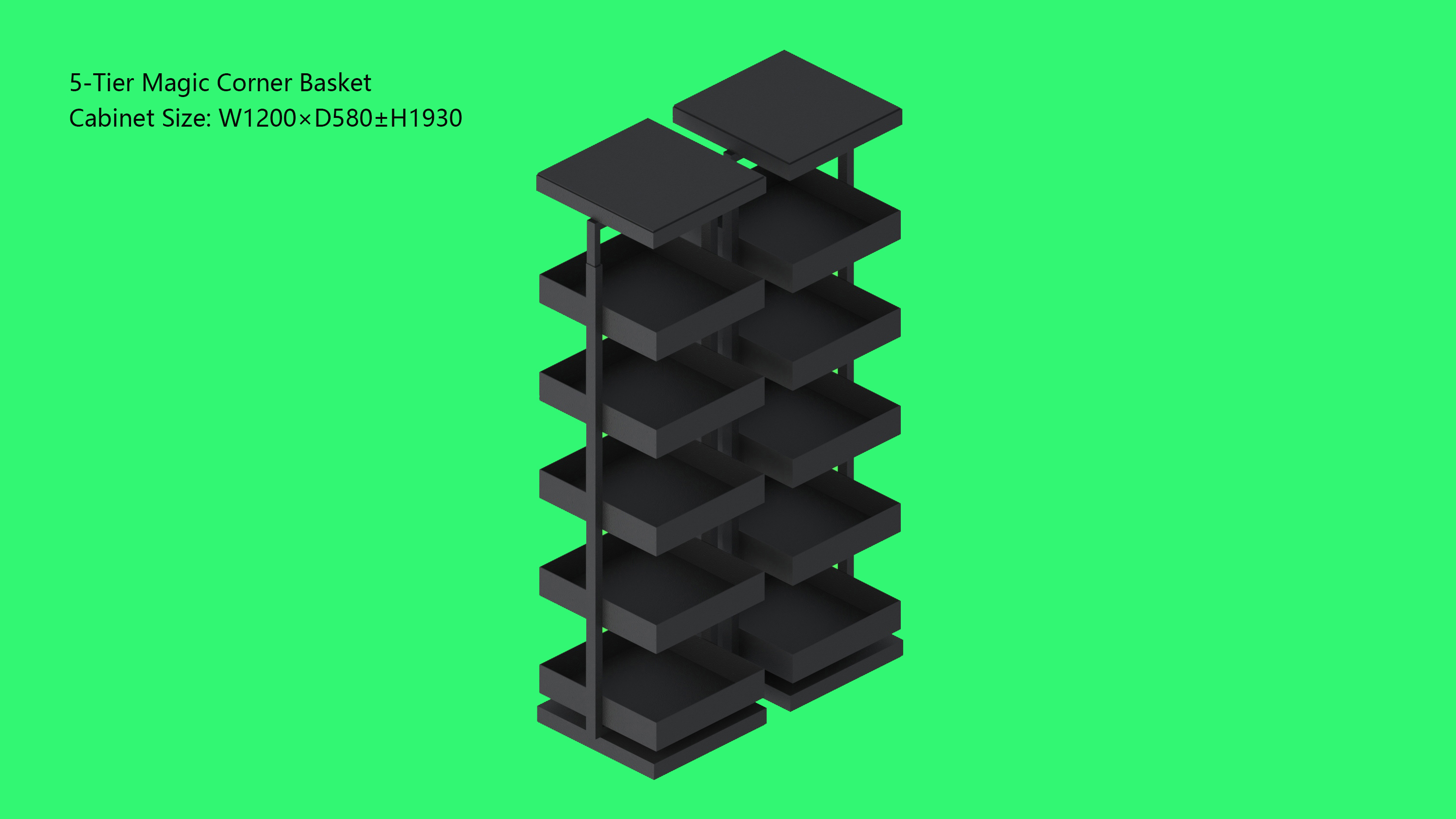 Five-tier Magic Corner Basket-B