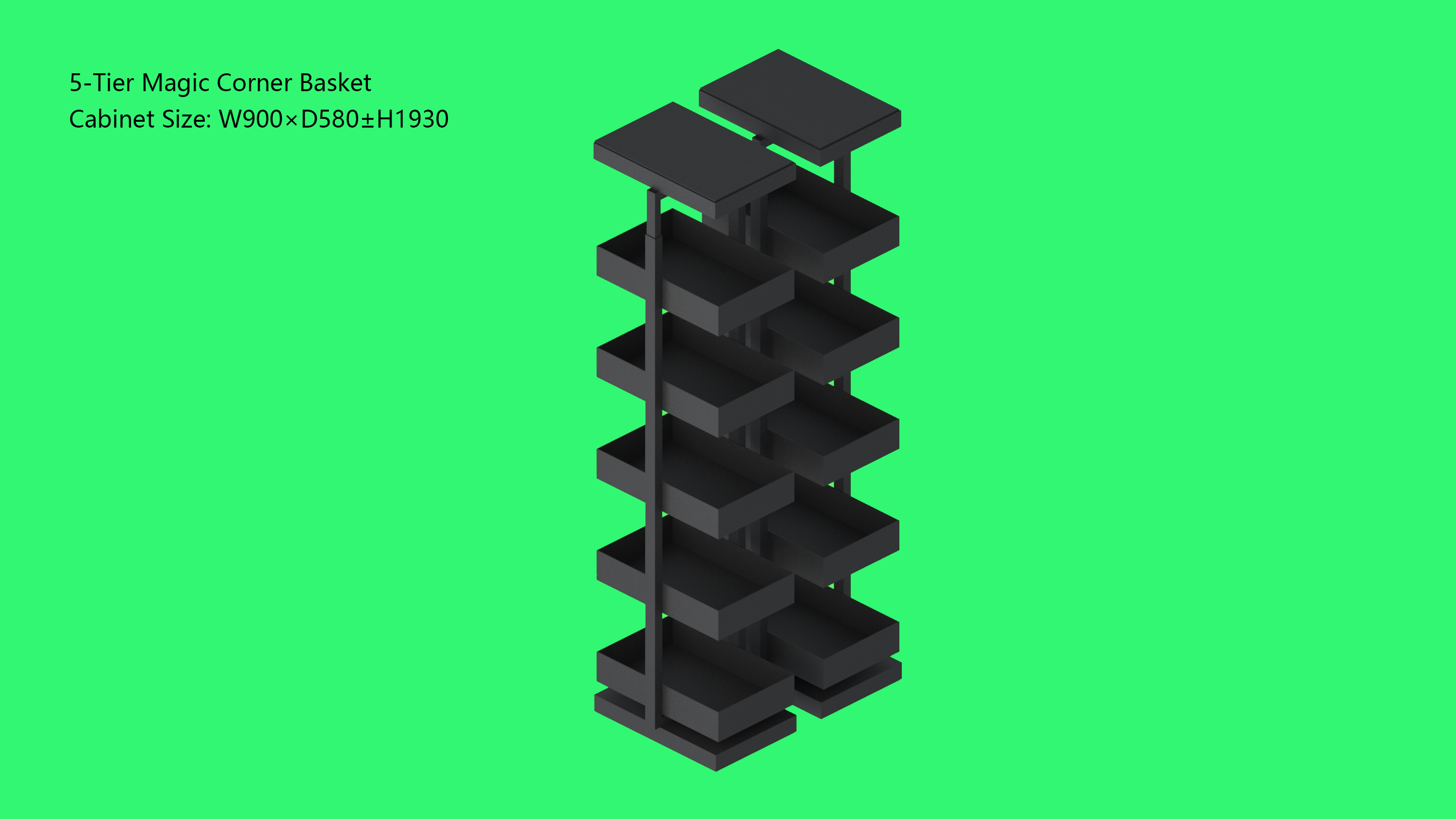 Five-tier Magic Corner Basket-B