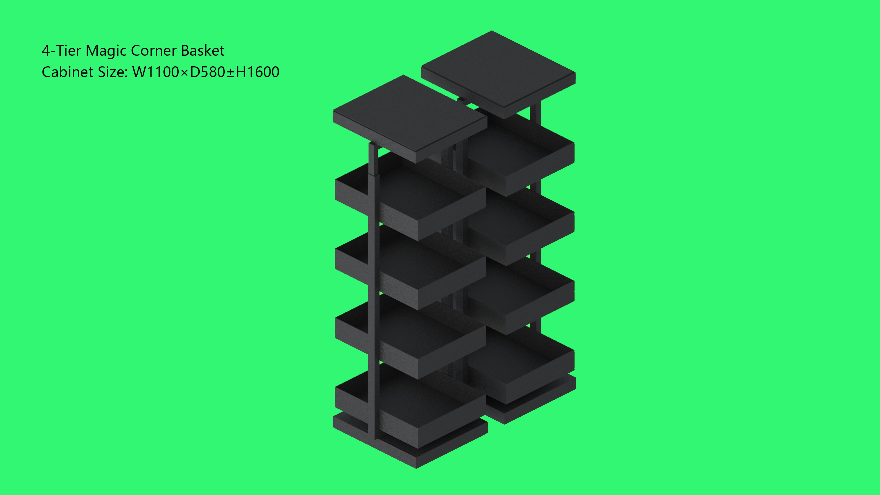 Four-tier Magic Corner Basket-C