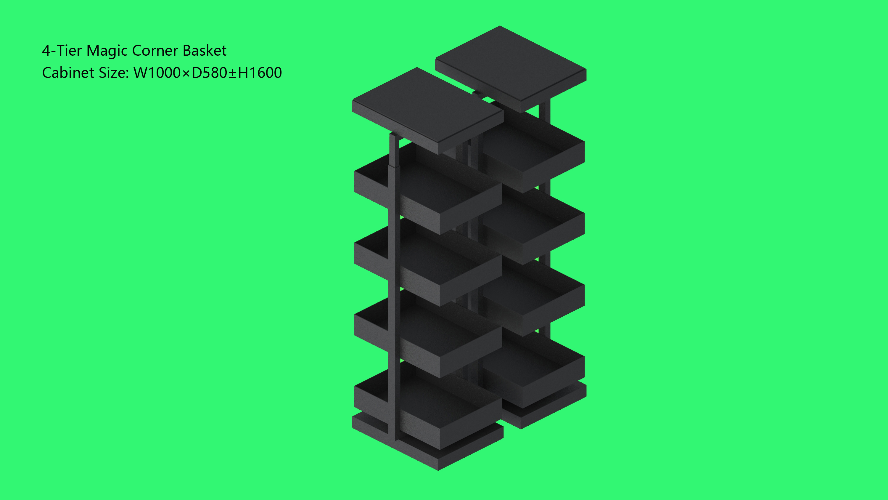 Four-tier Magic Corner Basket-C