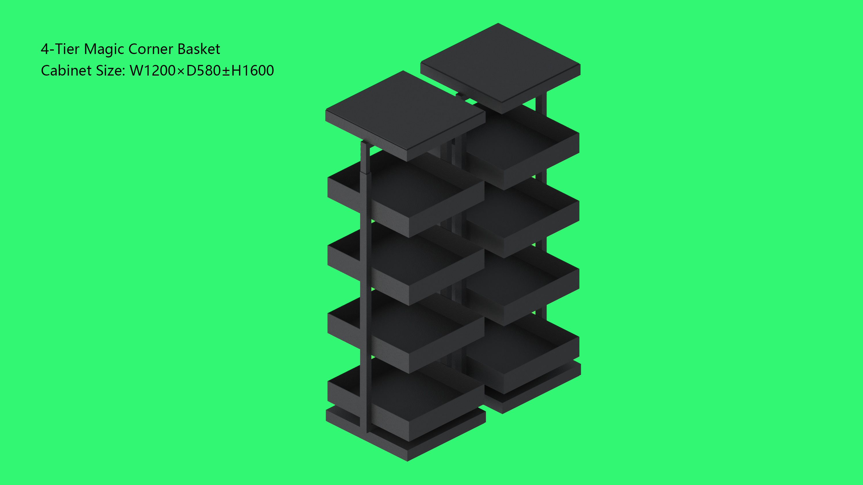 Four-tier Magic Corner Basket-C